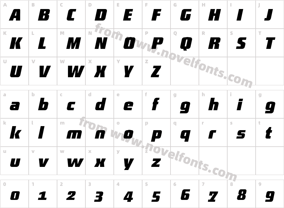 District-BoldItalicAltCharacter Map