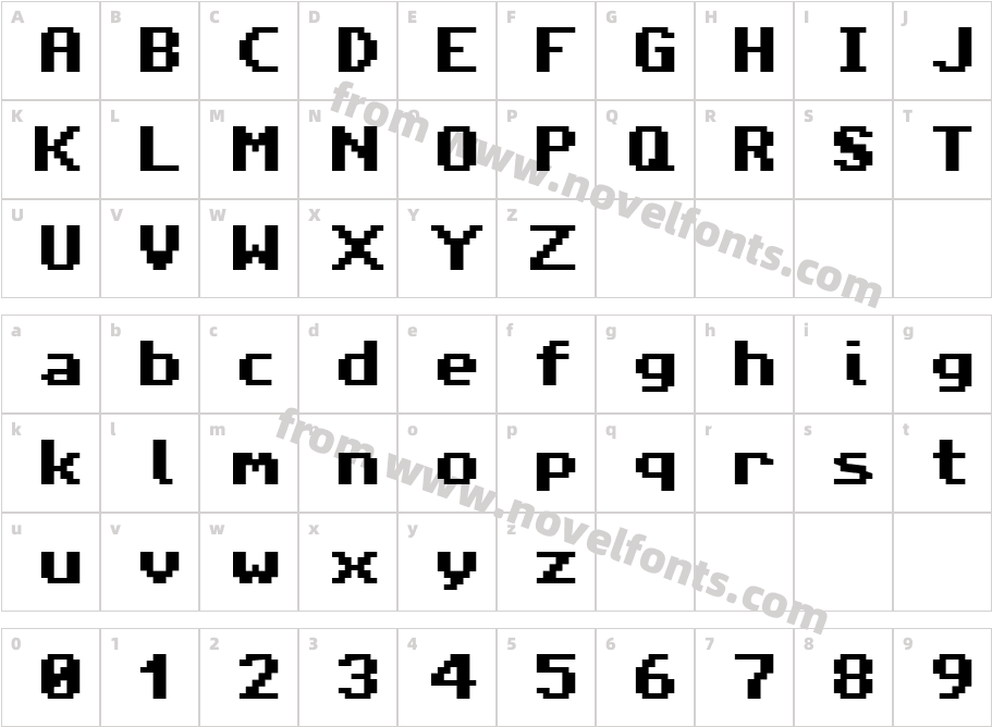 Topaz-8Character Map