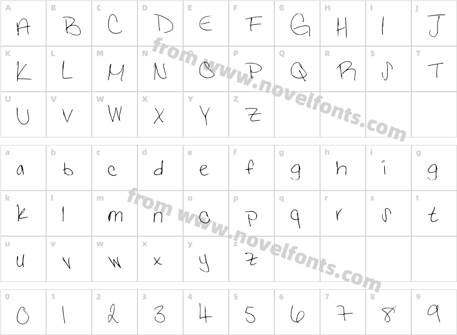 Tori RegularCharacter Map