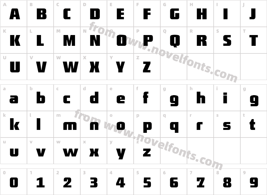 DistrictTF-BoldAltCharacter Map