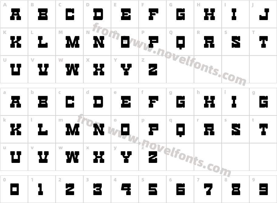 Toy Block MaestroCharacter Map