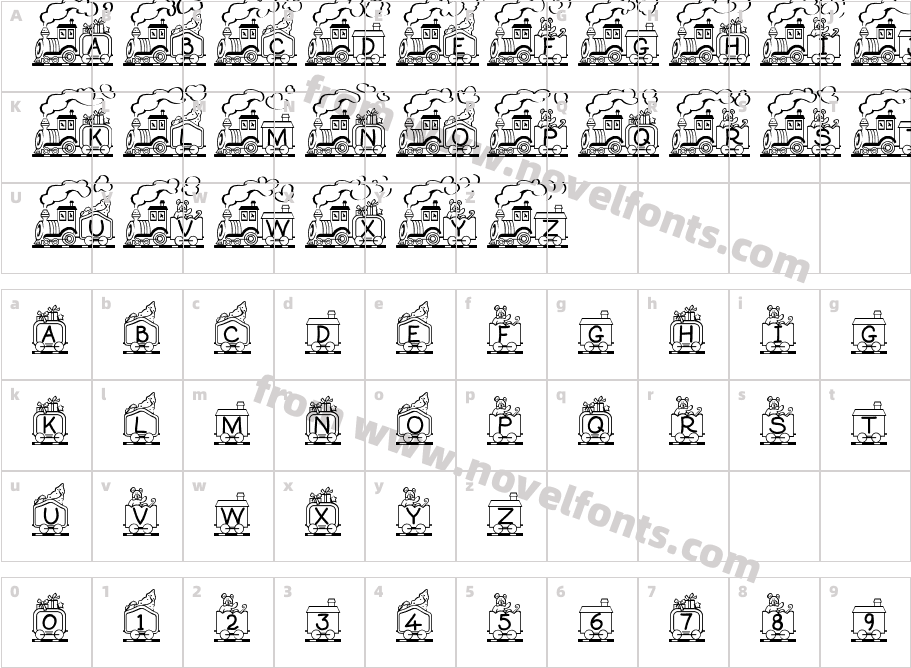 Toy TrainCharacter Map