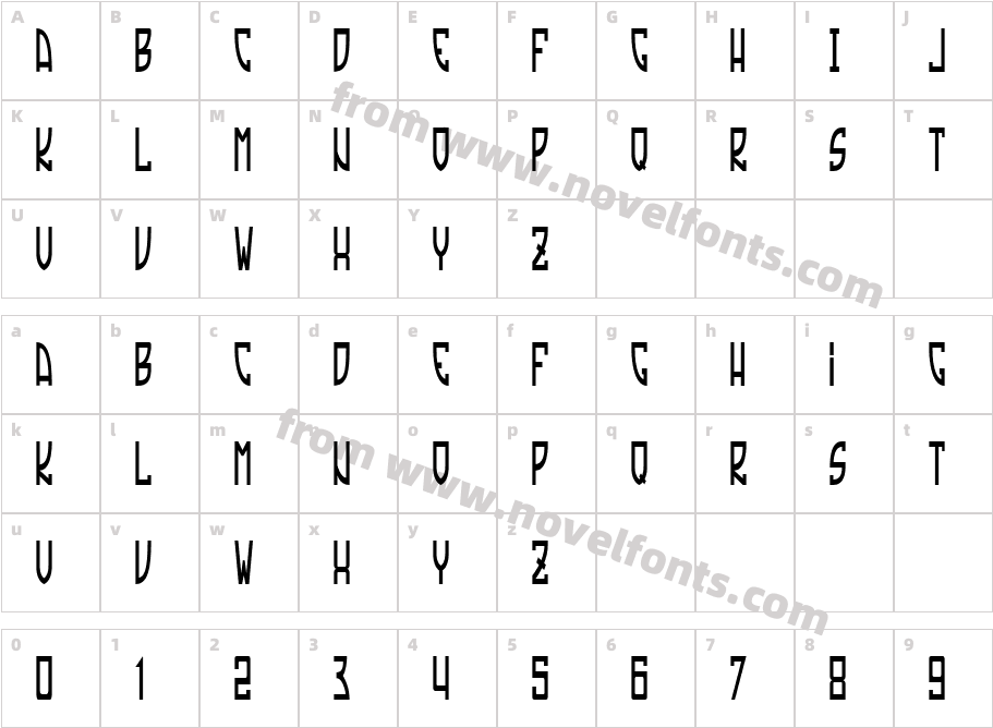 Tradizione SlimCharacter Map