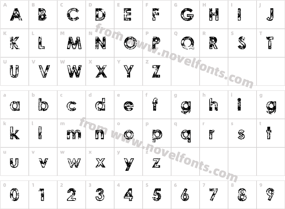 Tragic VisionCharacter Map