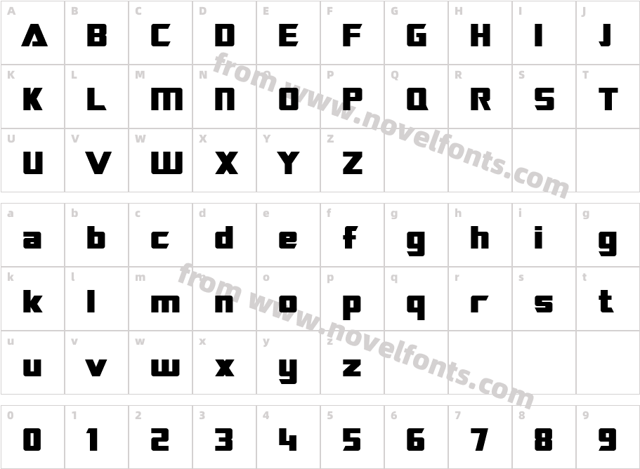 TransRobotics BoldCharacter Map