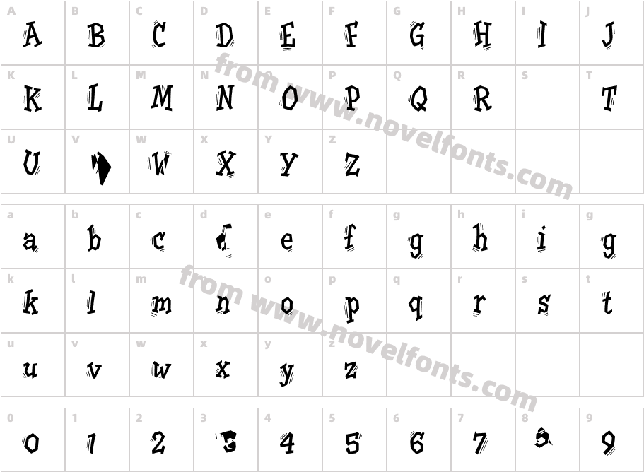 TremorITCCharacter Map