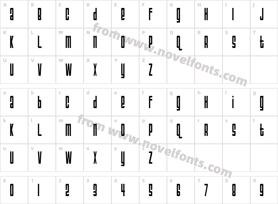 Triac 71Character Map