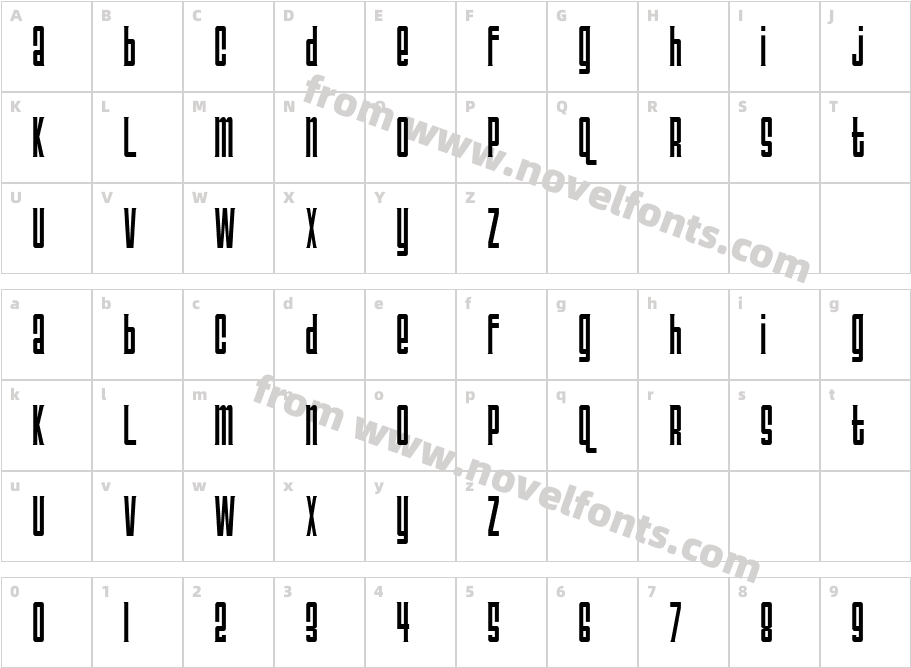 TriacSeventyoneCharacter Map