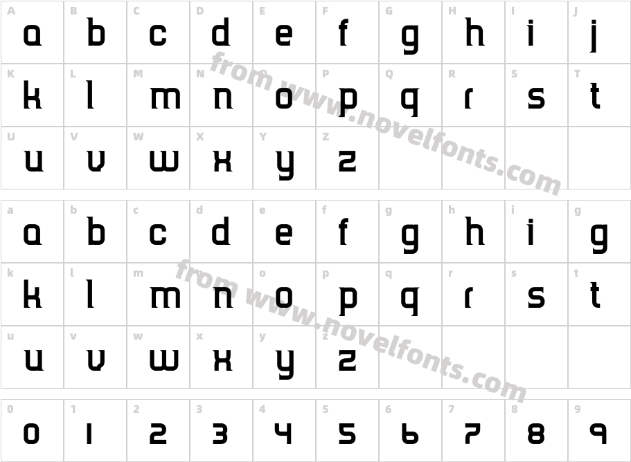 TripSerifCE BoldCharacter Map