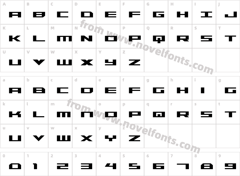 Trireme Condensed BoldCharacter Map