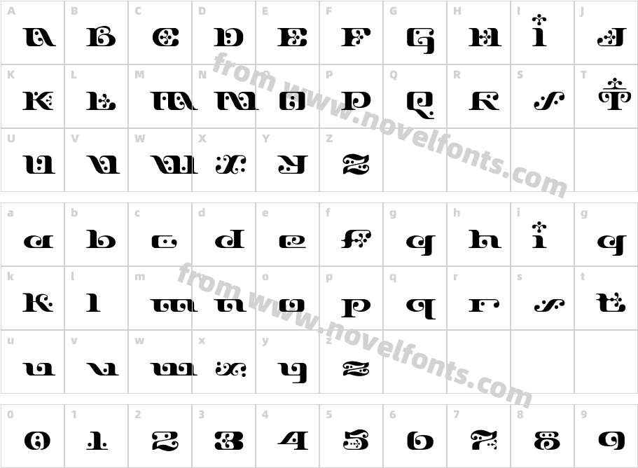 DjangoCharacter Map