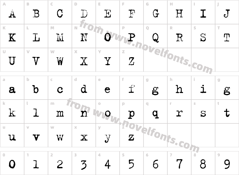 Trixie-TextCharacter Map