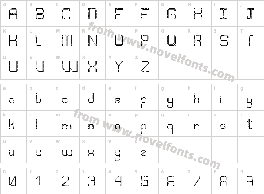 DjentfontCharacter Map