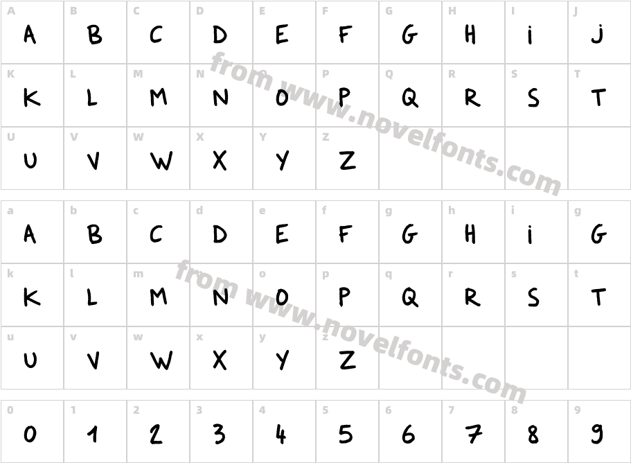 Dker Felt PenCharacter Map