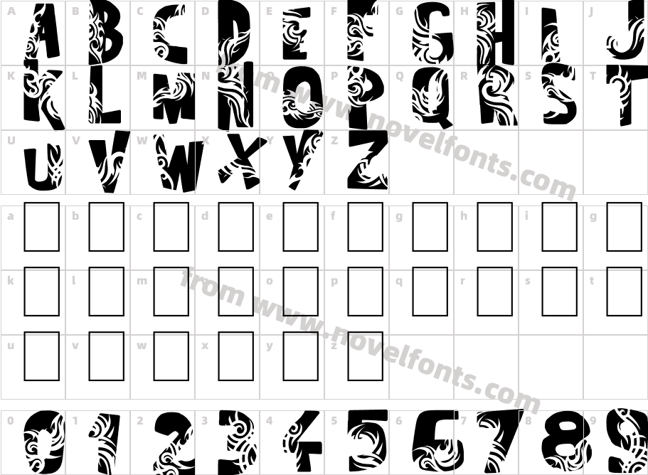 TuamotuCharacter Map