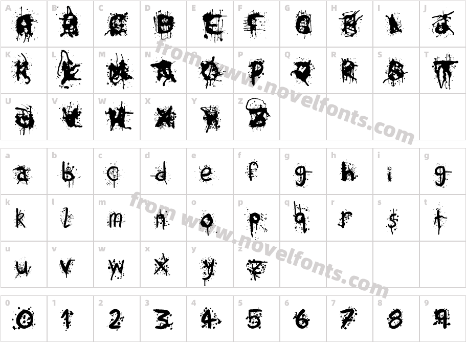 Tumult RegularCharacter Map