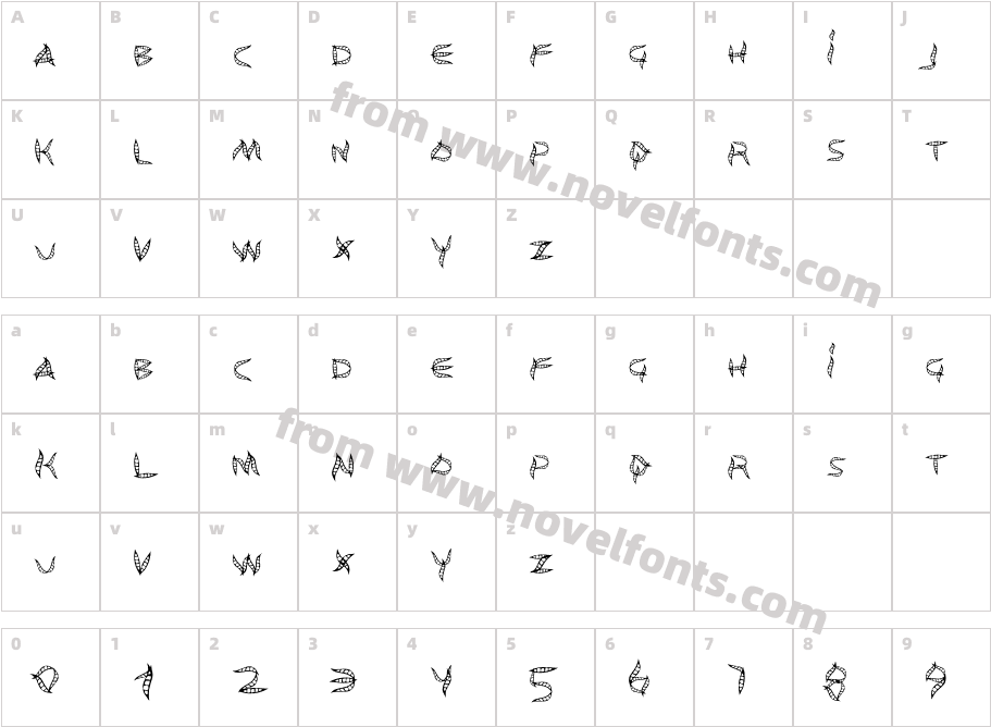 TunasaladCharacter Map