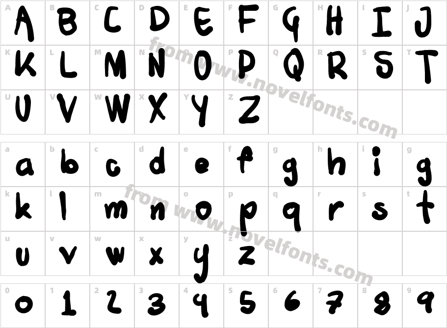 Tusch Touch 4Character Map