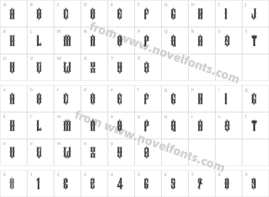 Two Fingers King BlackCharacter Map