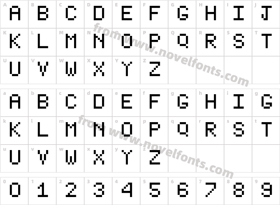 Type Writer RegularCharacter Map