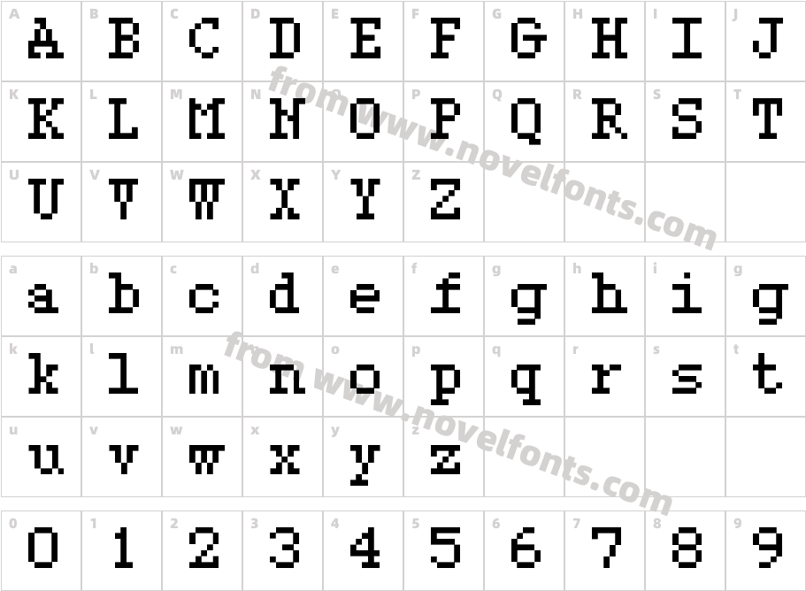 Type0755Character Map