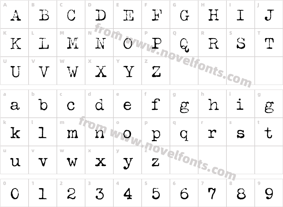 TypekaCharacter Map