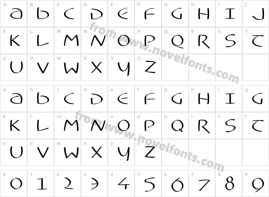 TypoasisUncialFS-MediumCharacter Map