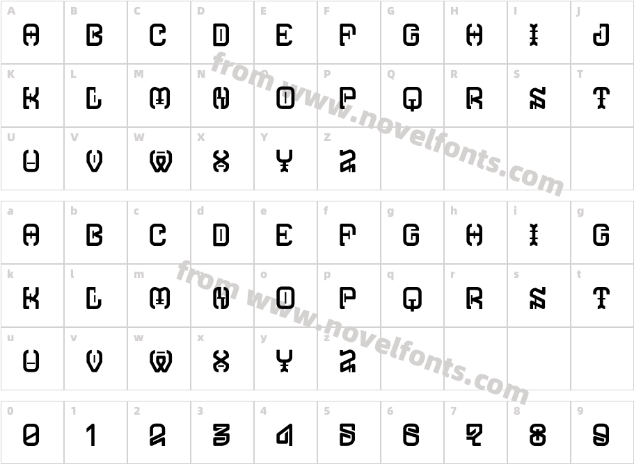 Typodika-RegularCharacter Map