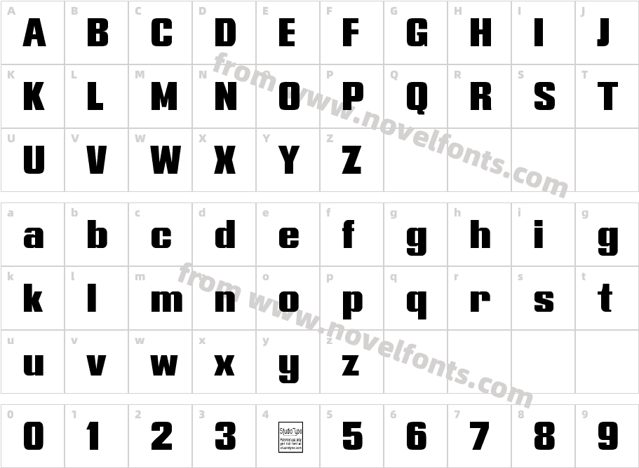 Typoline ExpandedCharacter Map