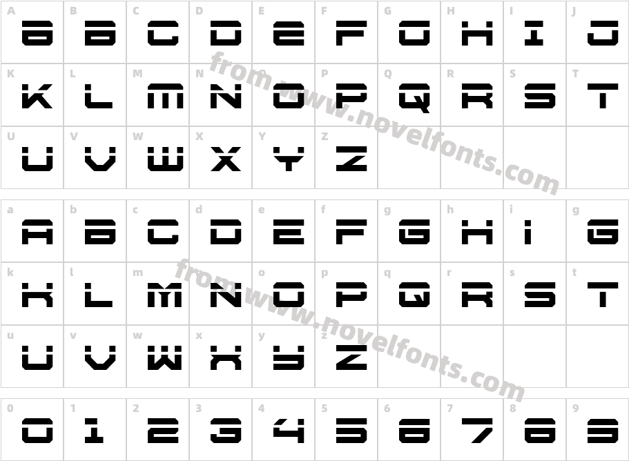 U.S.S. Dallas LaserCharacter Map