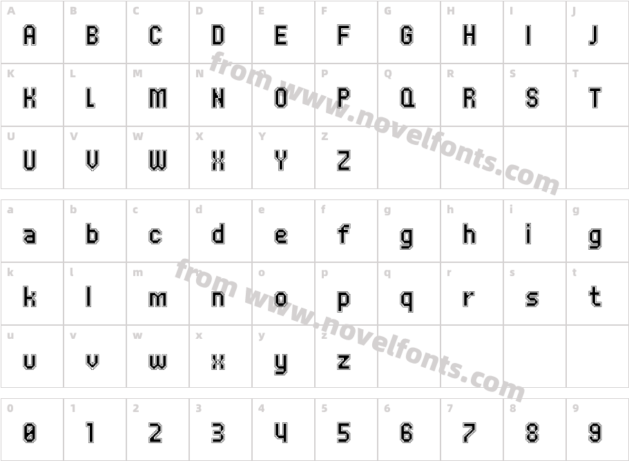 UNDA-OutlineCharacter Map