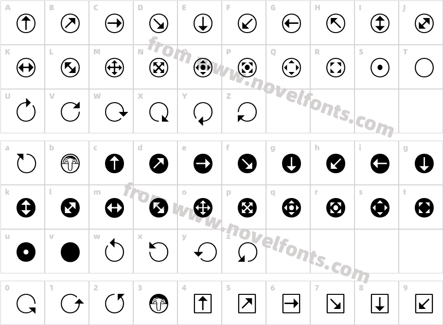 Uchrony Arrows LightCharacter Map