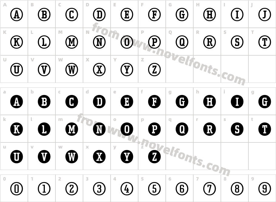 Uchrony Circle RegularCharacter Map