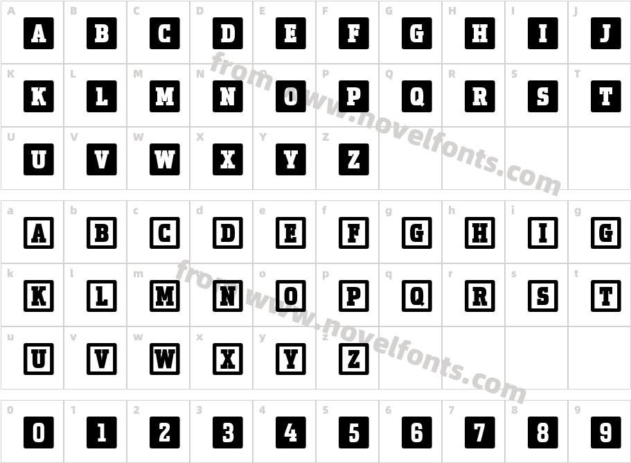 Uchrony Cube BoldCharacter Map