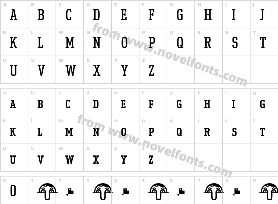 Uchrony SC RegularCharacter Map