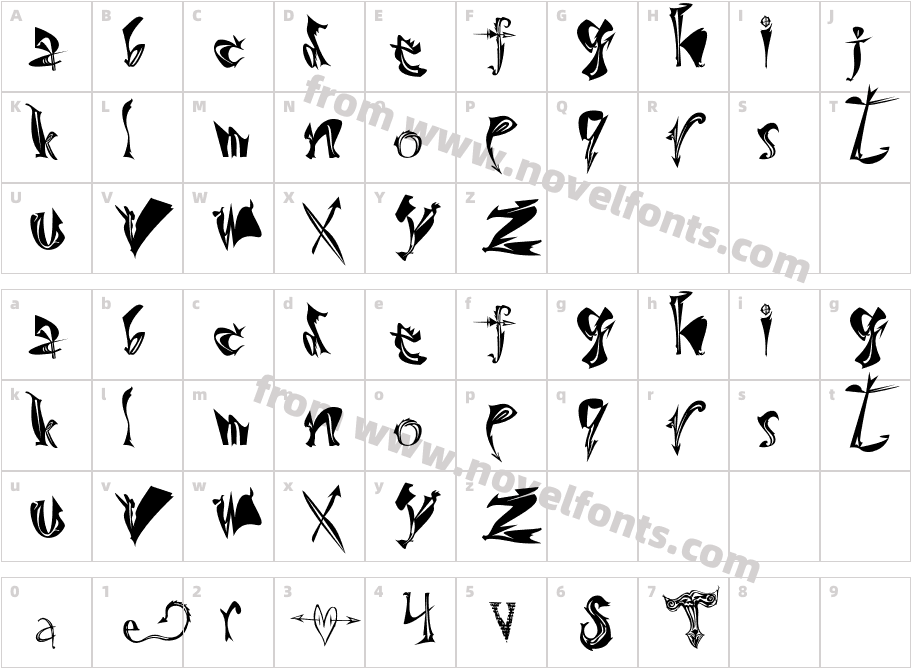 UckNPrettyCharacter Map