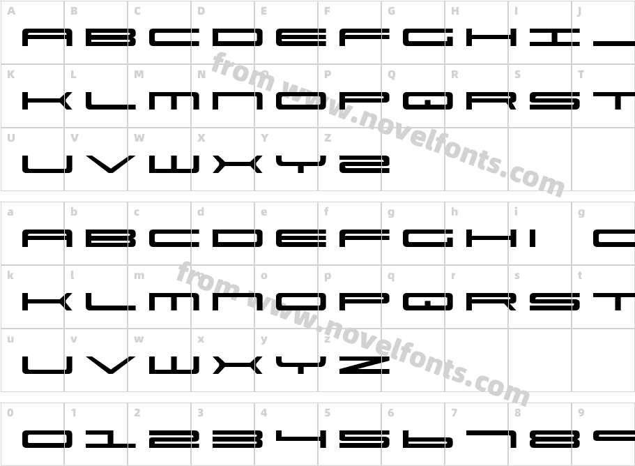 Ultra 911Character Map