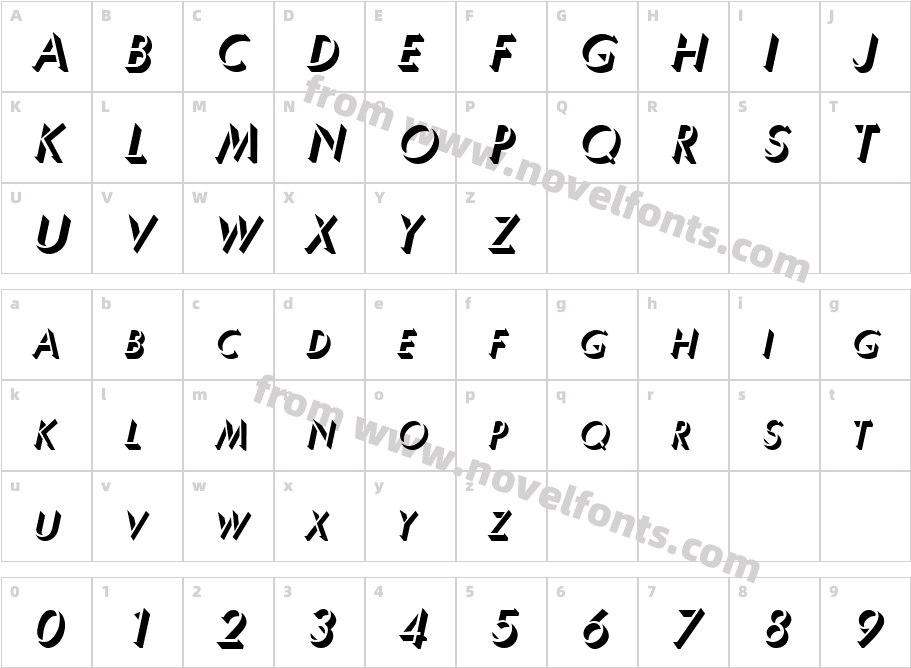 UltraShadow ItalicCharacter Map