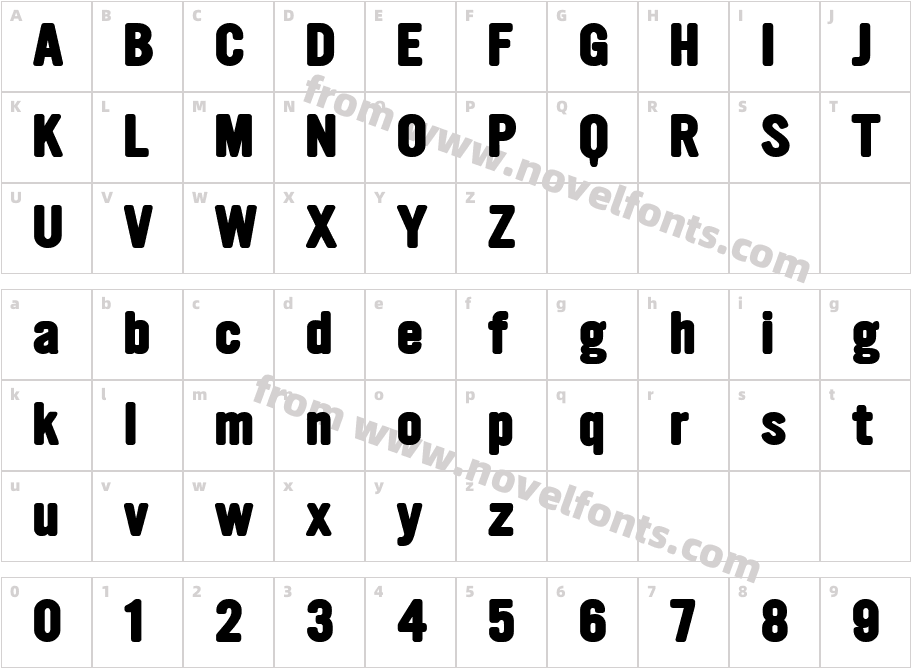 Ultramagnetic ExtraBoldCharacter Map