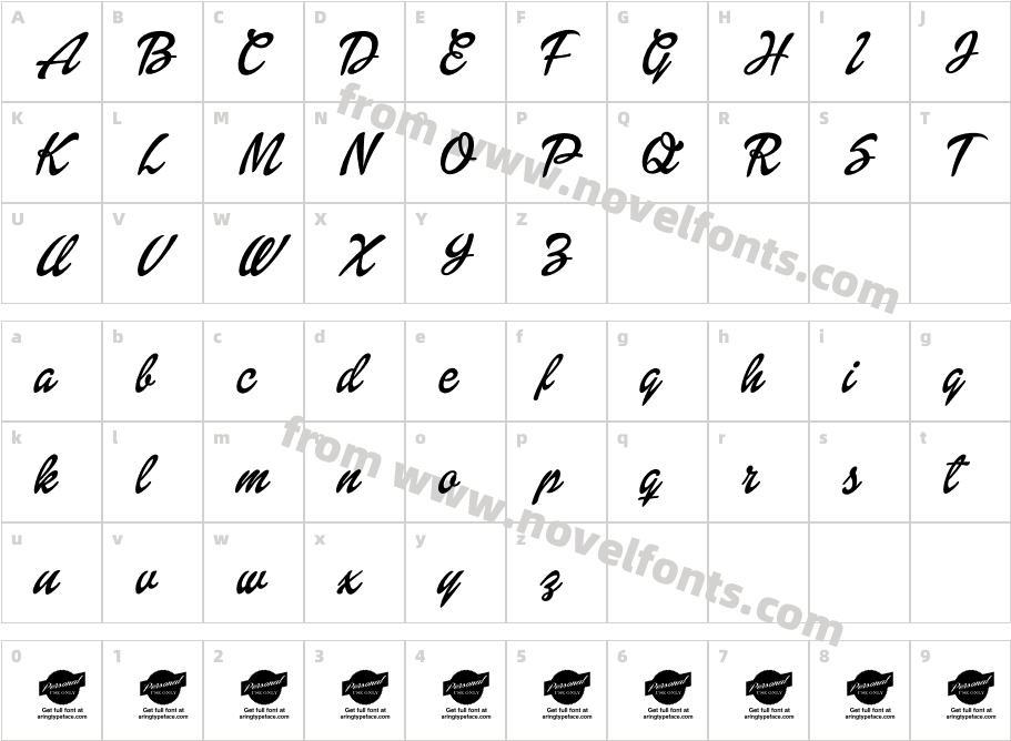 Dollie Script Personal UseCharacter Map