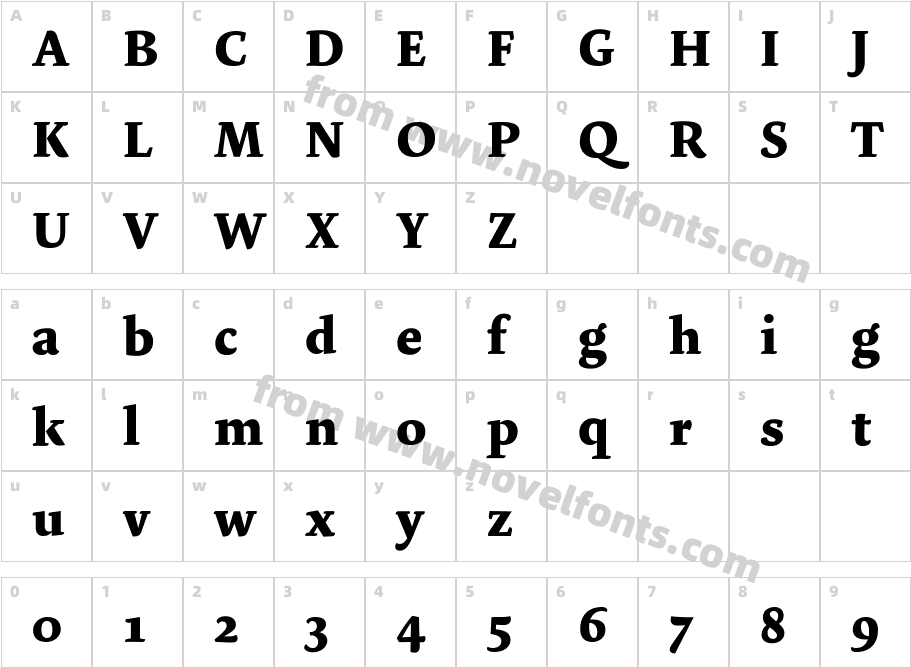 Dolly-BoldCharacter Map