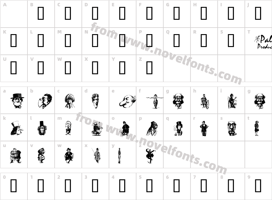 Unca Pale 1Character Map