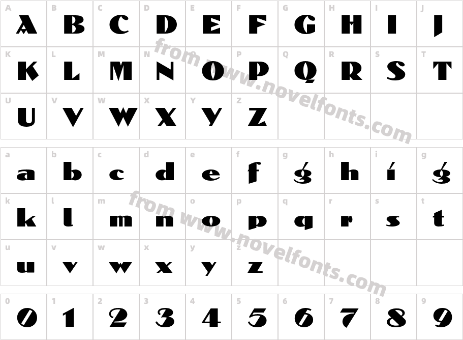 DolmenStdCharacter Map