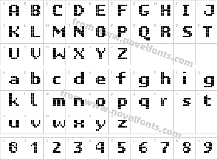 Unibody 8 BoldCharacter Map