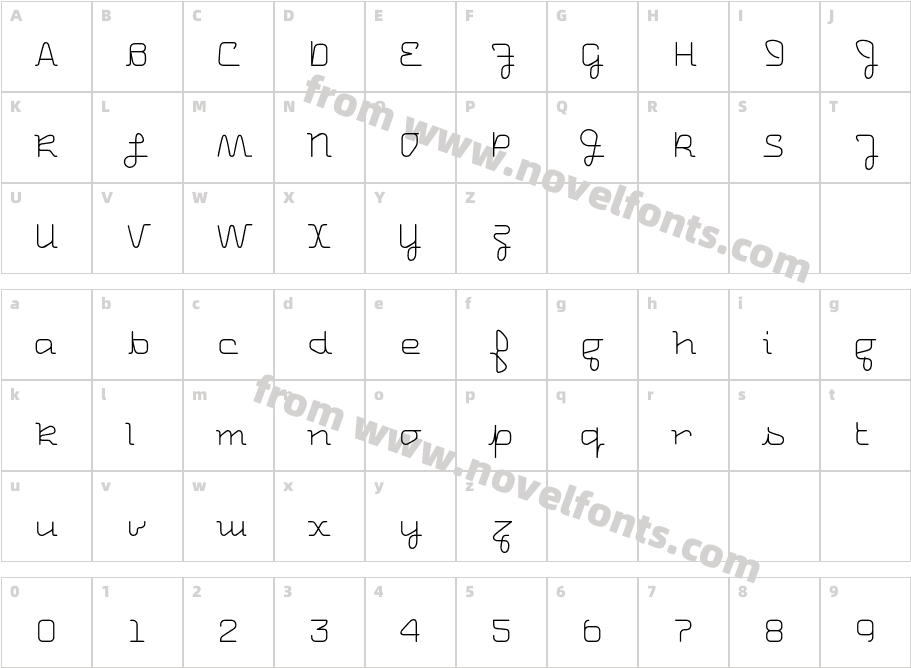 Uniglow-TwentyFiveCharacter Map