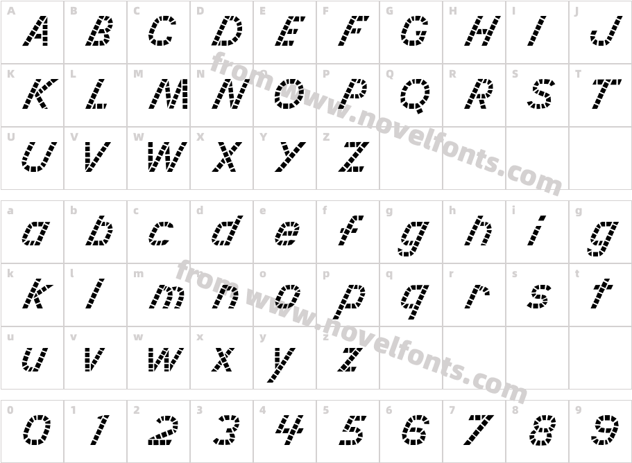 UnionSquareRightSlantCharacter Map