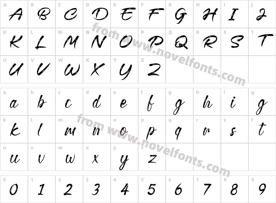 DominiqueDiamondRegularCharacter Map