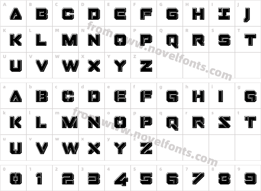 Domino Jack BevelCharacter Map