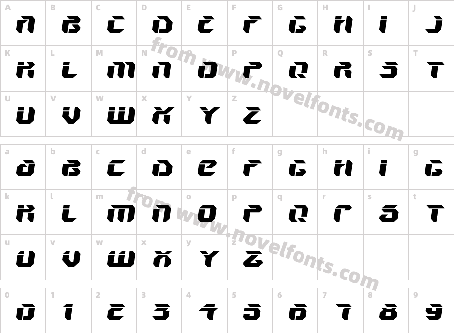 V5 Ampon SlantedCharacter Map