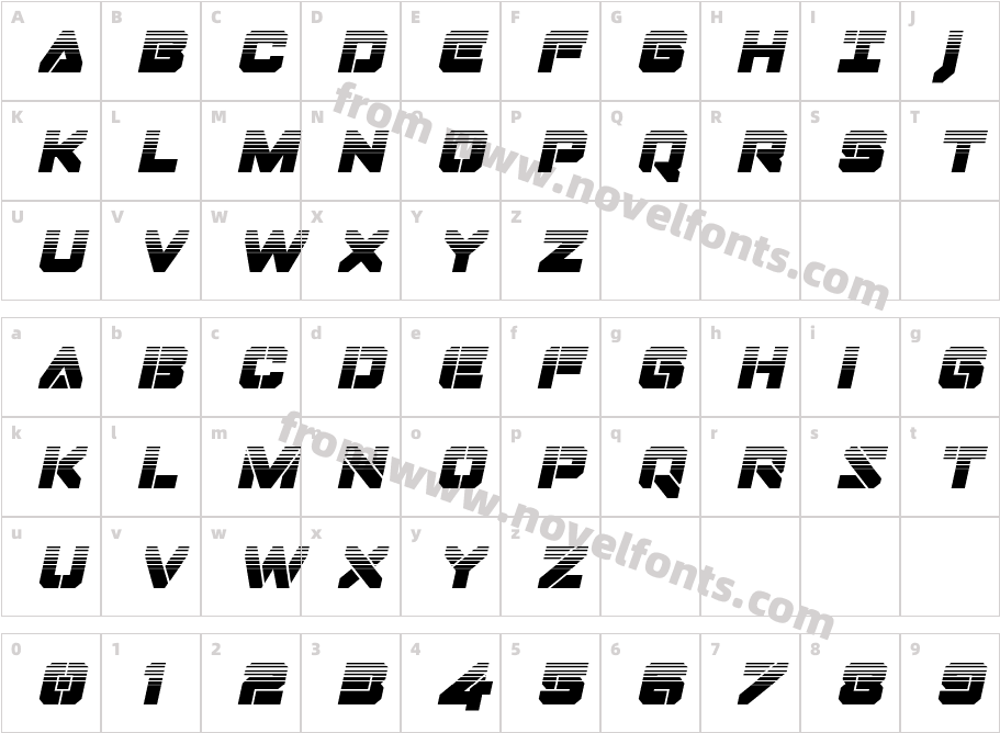 Domino Jack Halftone Italic ItalicCharacter Map